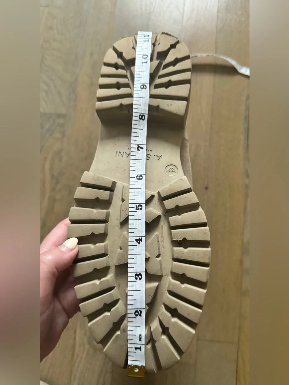 A. Soliani Monza Tall Oat Suede Lug Sole Boots EU 39 US 8.5
